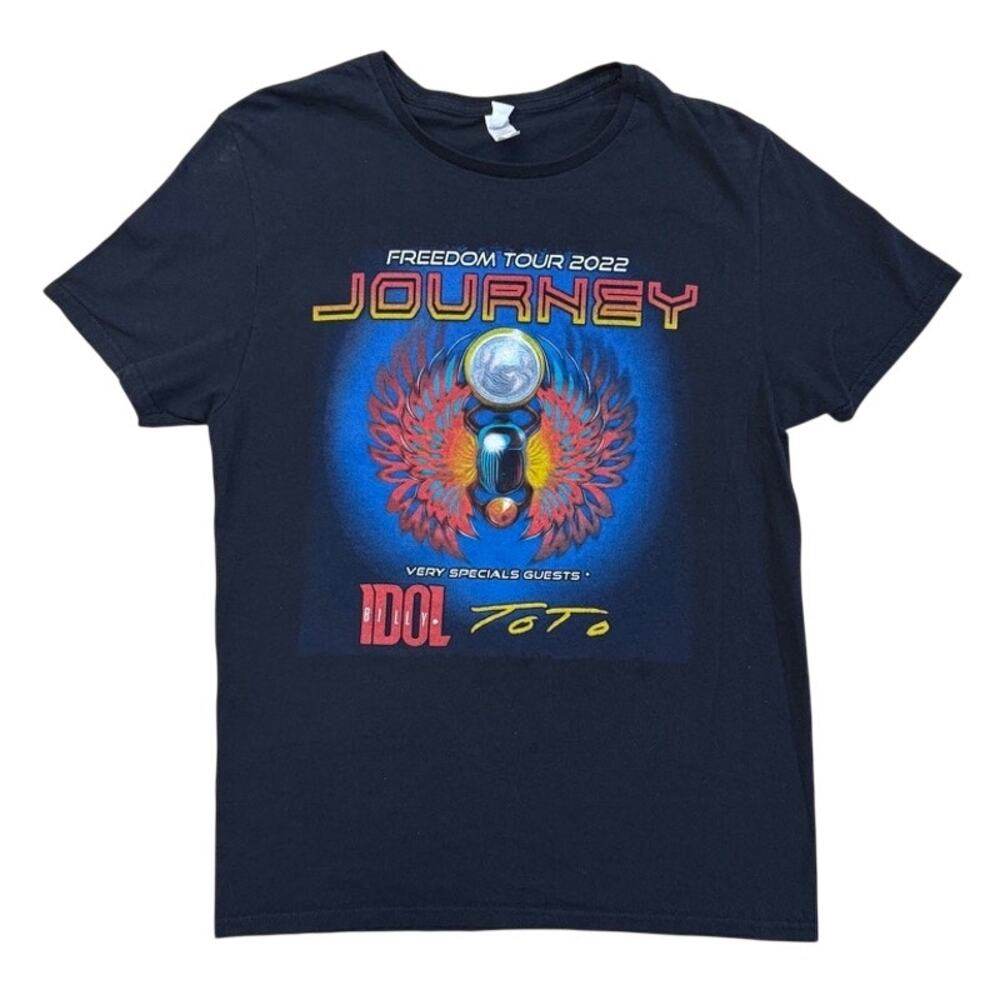 Journey Freedom Tour 2022 Billy Idol Toto black rock tour shirt Size Medium